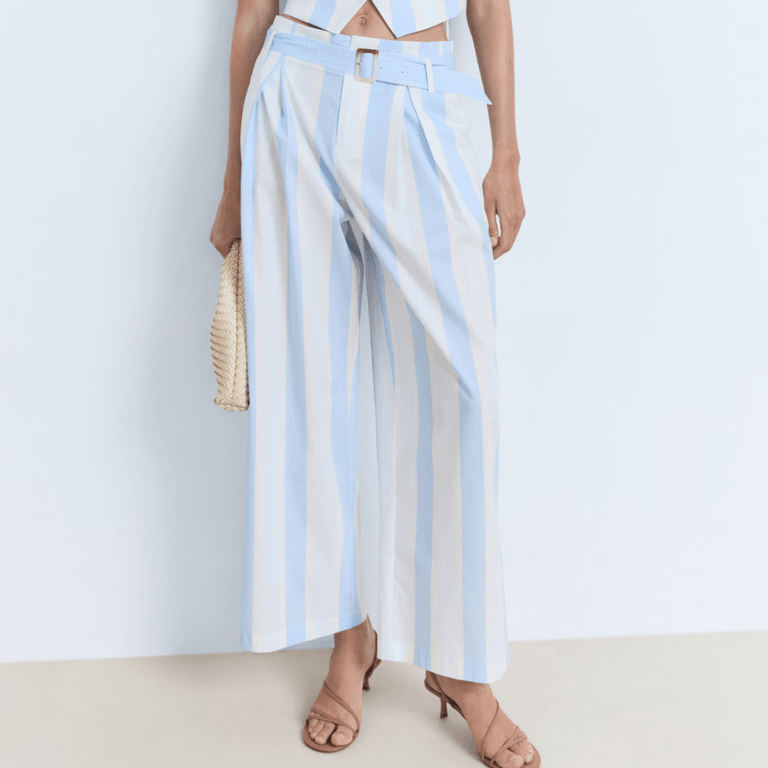 Mango Striped Culotte Trousers