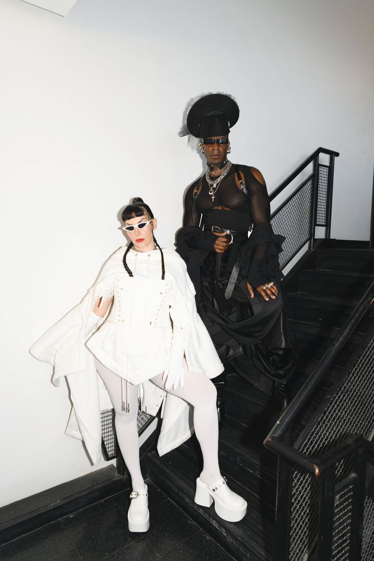 Vanja Vasic and Mic. Carter behind the scenes of the Spring 2025 campaign shoot