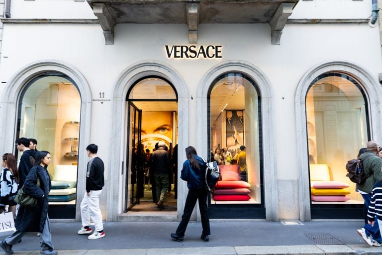 Via Montenapoleone Versace store Milan