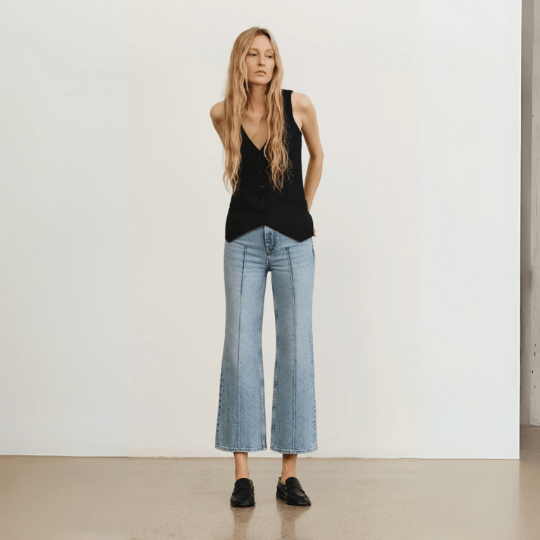 SMYTHE Finch High-Rise Cropped Bootcut Jean