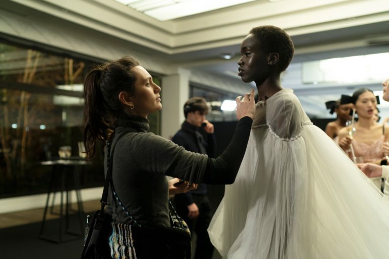 Ella Rumpf and Anyier Anei in Couture, angelina jolie chanel