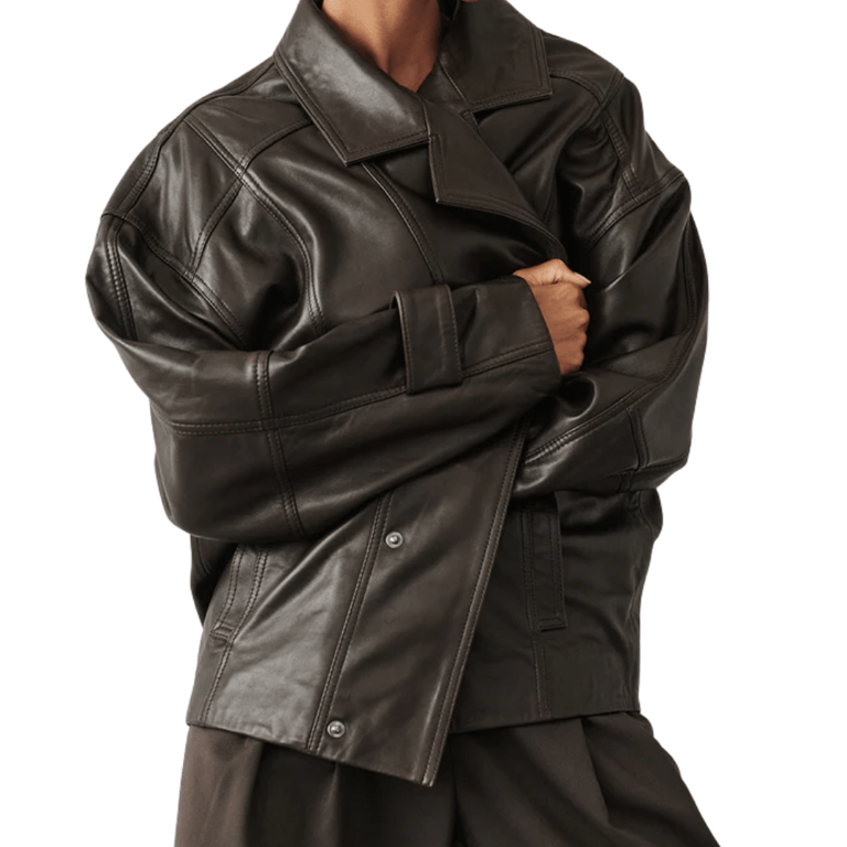 DISSH Margot Choc Oversized Leather Jacket