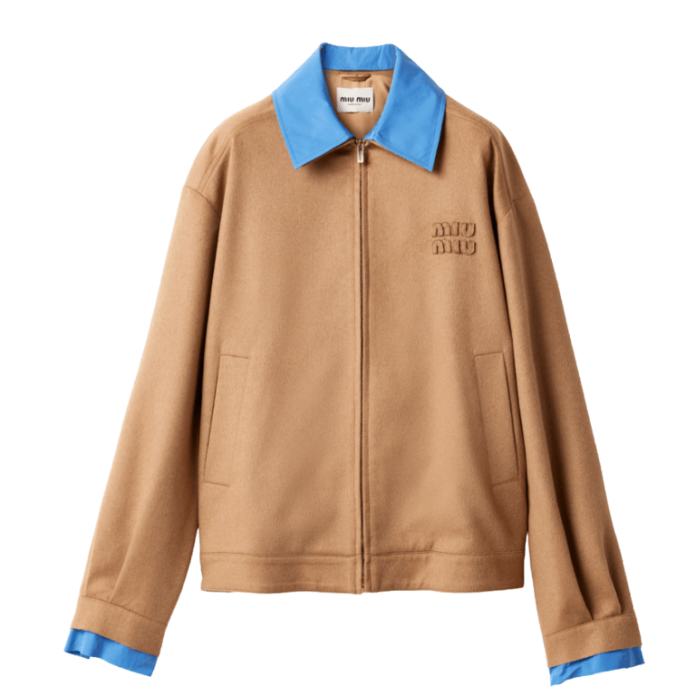Miu Miu Camel-Hair Blouson Jacket 