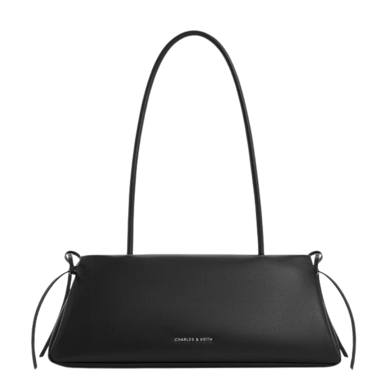 Charles & Keith Hazel Bow Elongated Trapeze Shoulder Bag
