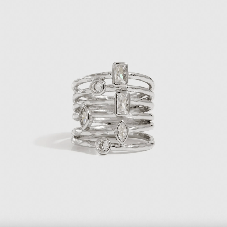 Drae Collection Textured Stacked Ring