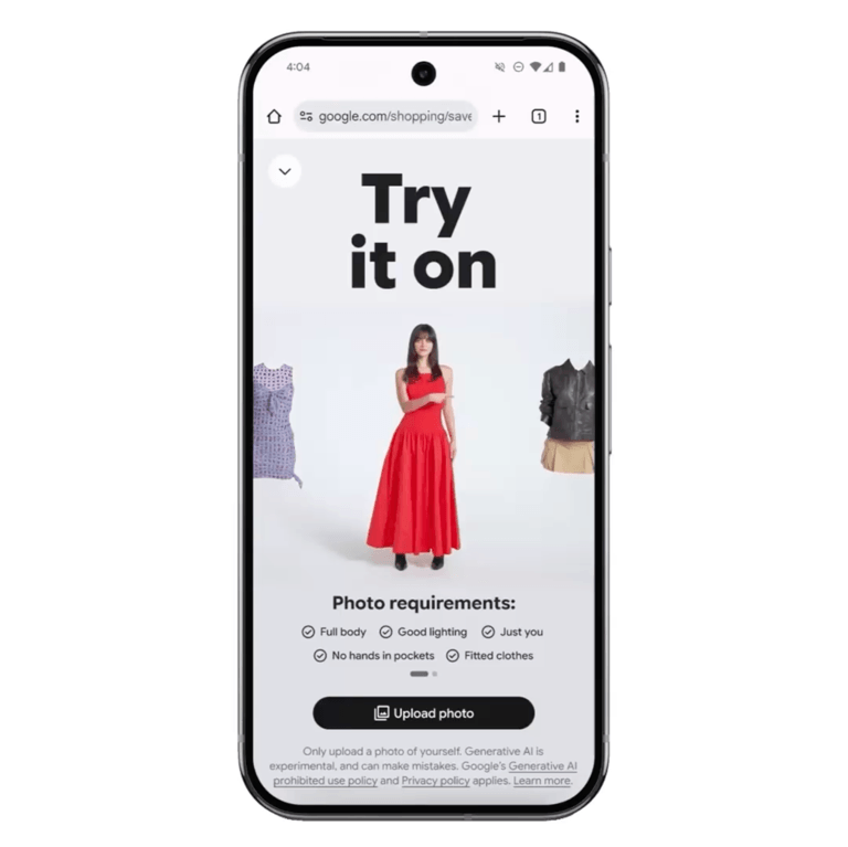 Google ai try on feature