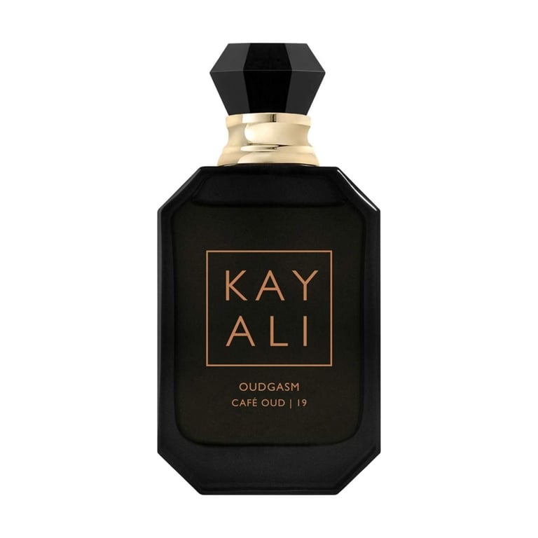 Best coffee perfumes: a bottle of Kayali Oudgasm Café Oud Eau de Parfum