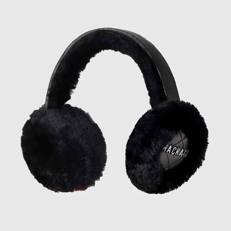 Mackage Shearling Earmuffs with Quilted Leather