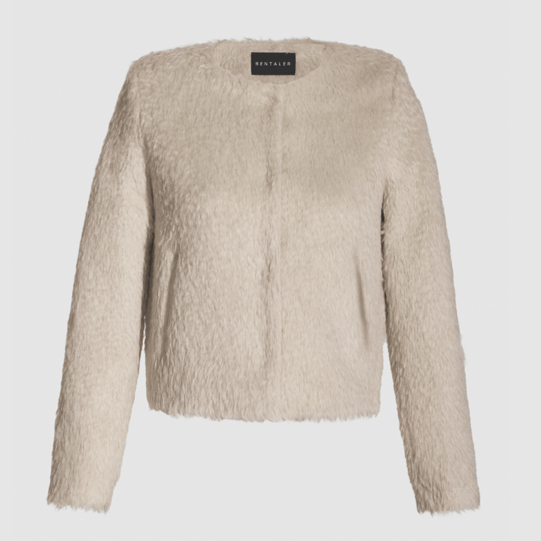Textured Suri Alpaca Moto Jacket