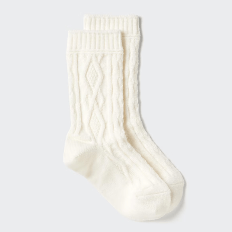 Uniqlo Heattech Cable Socks