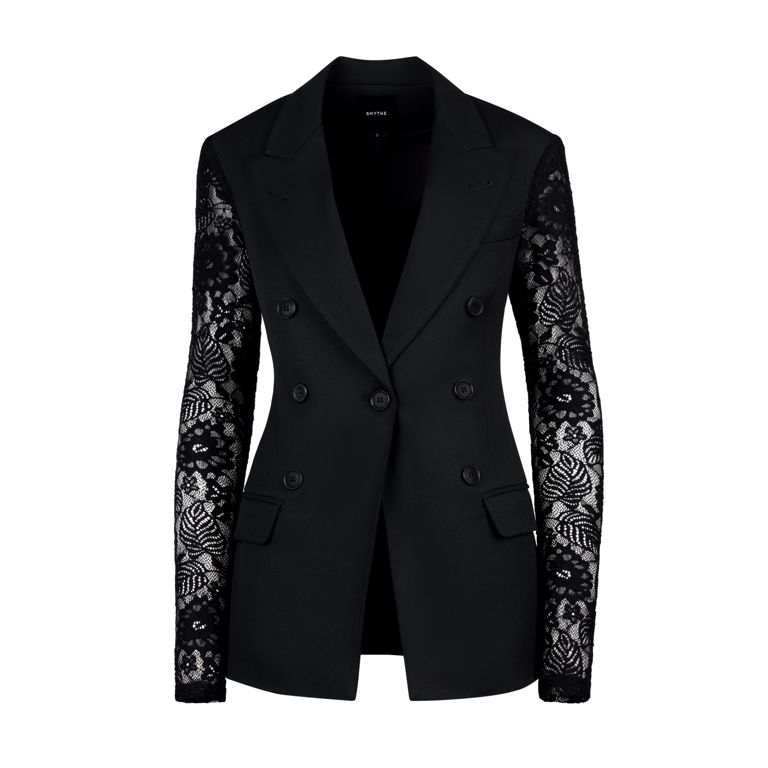 Lace Sleeve Blazer