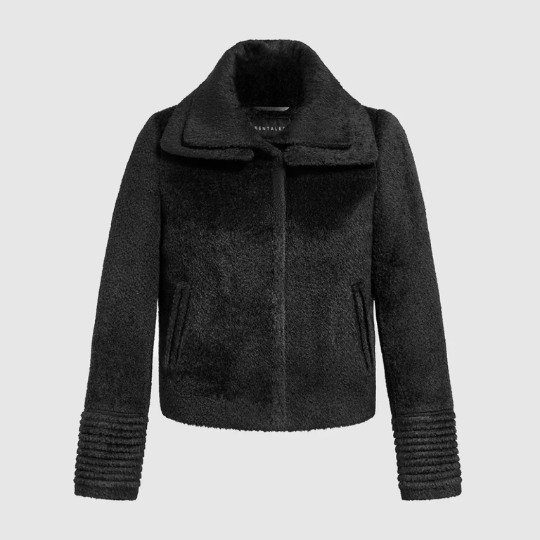 Bouclé Alpaca Moto Jacket 