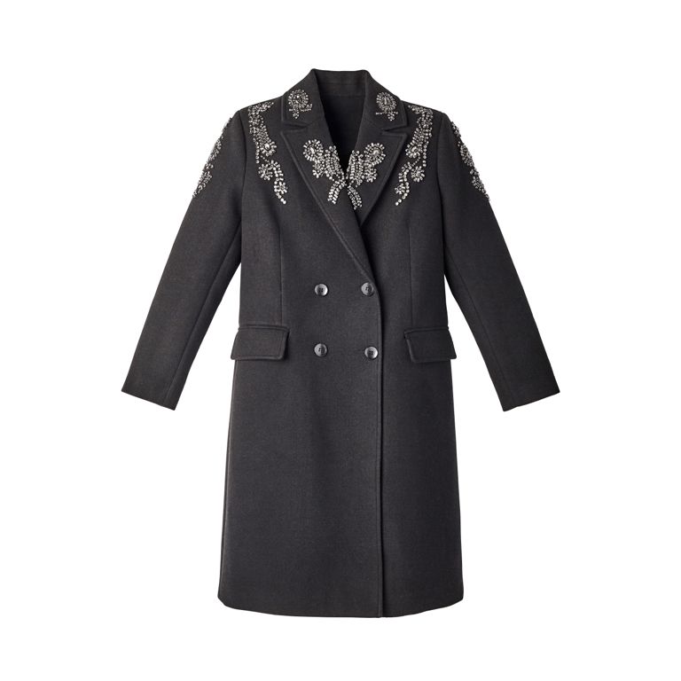 The embellished wool coat