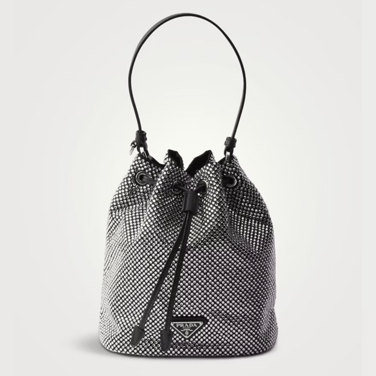 Prada Crystal-Studded Satin Mini Bag