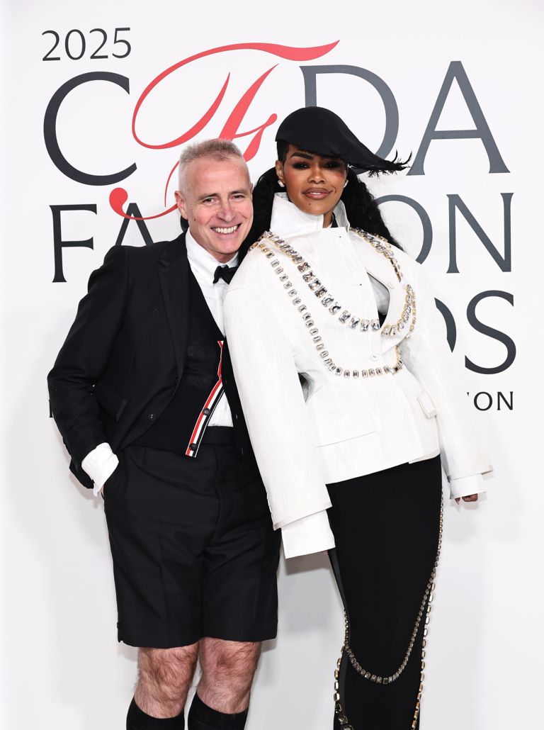 Thom Browne and Teyana Taylor attend the 2025 CFDA Awards