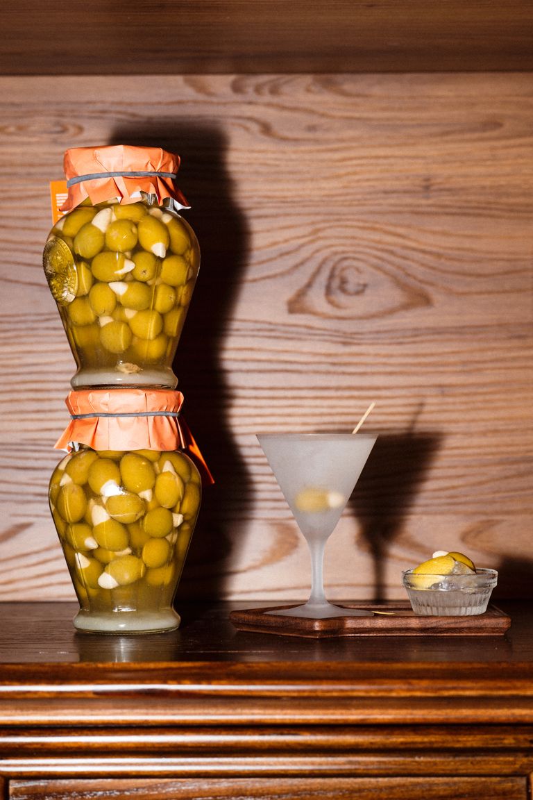 The Martini and World-Famous Smoked Olives at Bar Leone. Photo Courtesy of Bar Leone