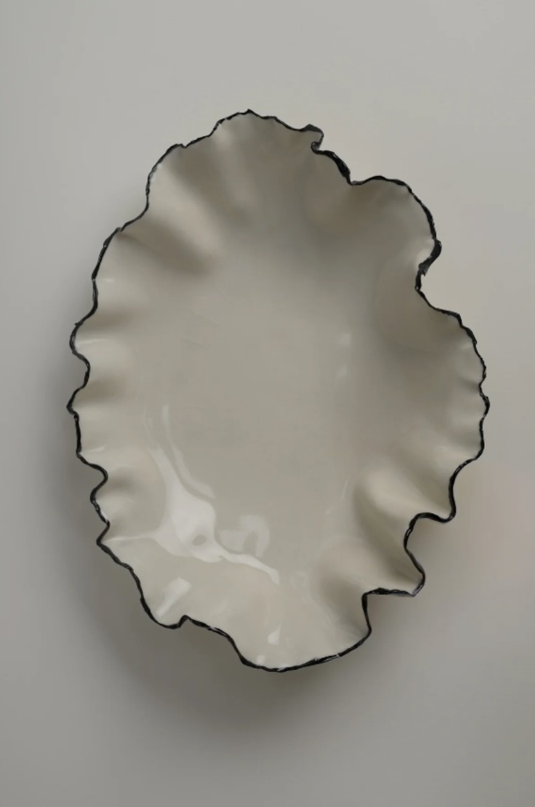 Nathalee Paolinelli Oval Ruffled Serving Bowl
