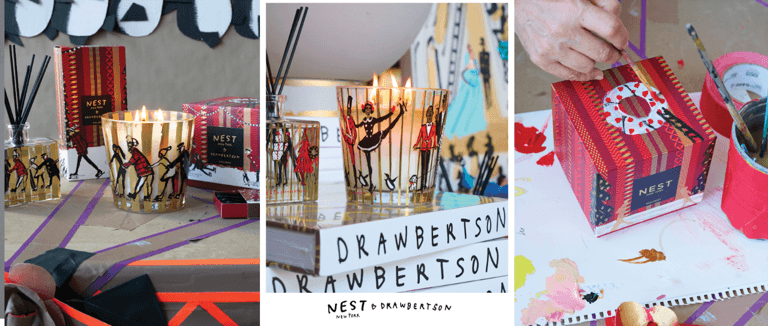 Donald Robertson’s Whimsical Take on NEST's Holiday Candles