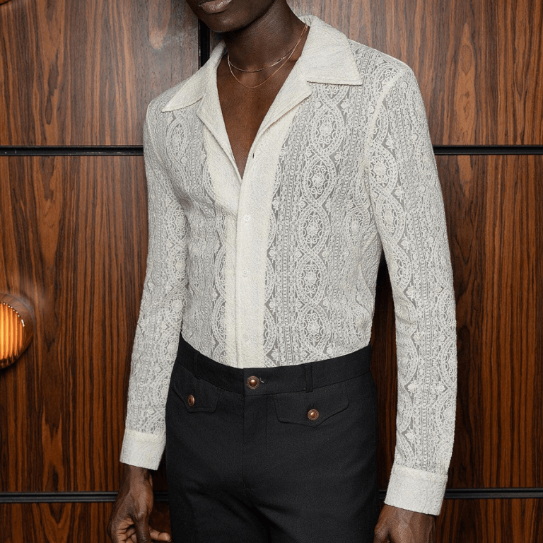 Phix Lace Embroidery Shirt