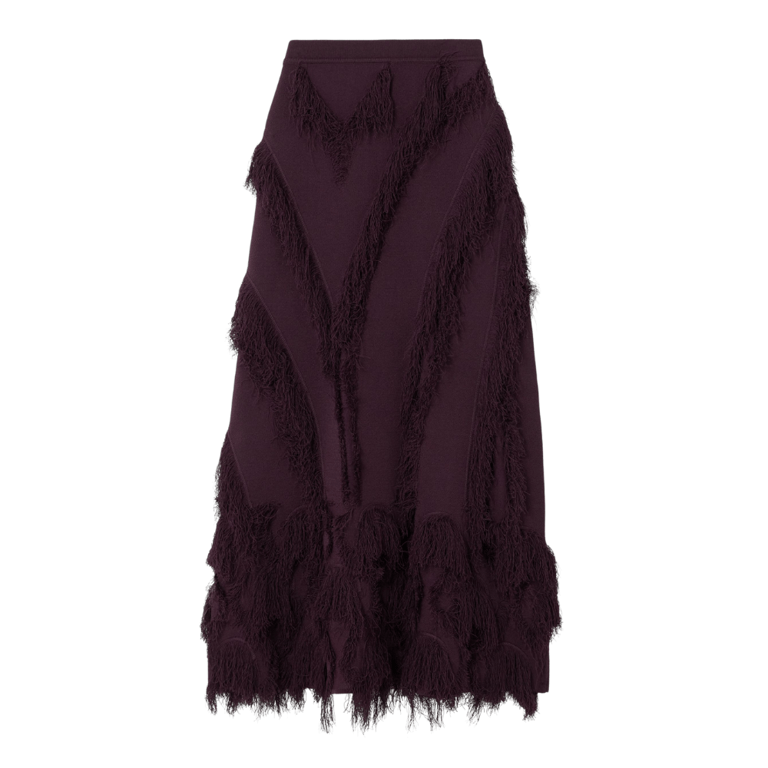 Ulla Johnson Fringe Knit Maxi Skirt