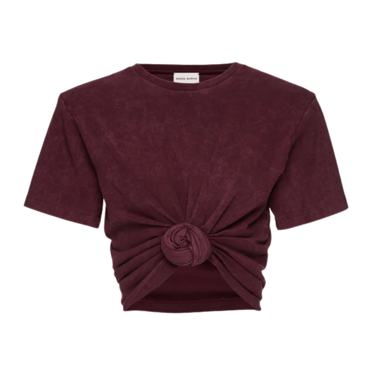 Magda Butrym Knotted Ribbed T-Shirt
