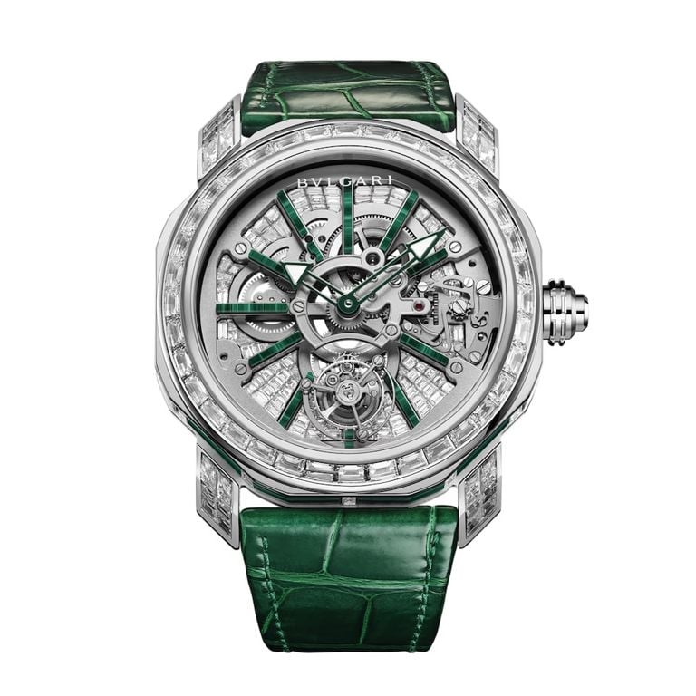 diamond watches for women: bulgari octo-roma naturalia