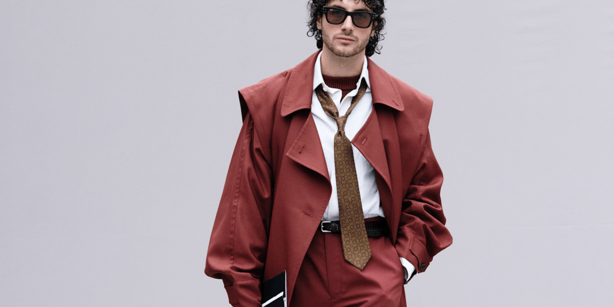 paris fashion week red dress man Paris Fashion Week Men in Red Dress Name of Desiner