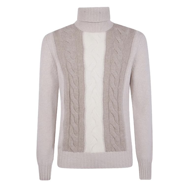 Gran Sasso Cabled Turtleneck 