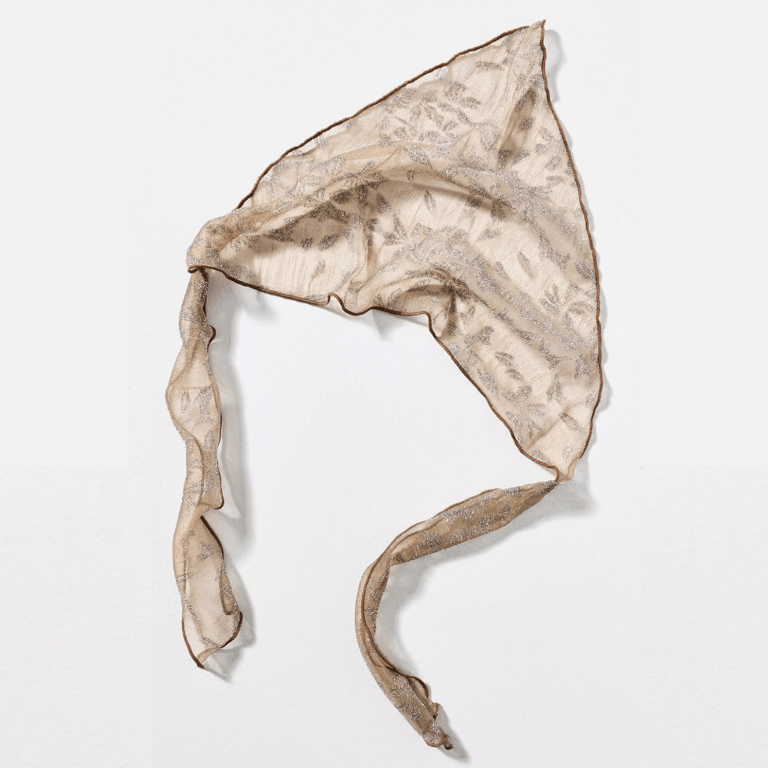 Anthropologie Shimmer Hair Scarf in “Silver” 