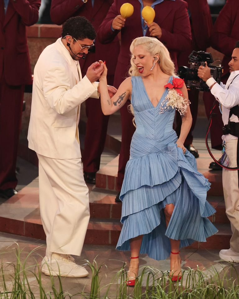 bad bunny and lady gaga perform at super bowl LX