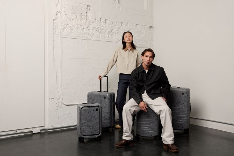 Monos Terrazzo Graphite luggage
