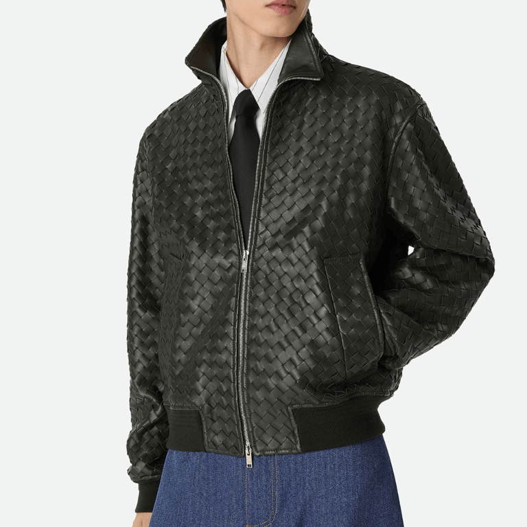 Bottega Veneta Intrecciato Leather Blouson