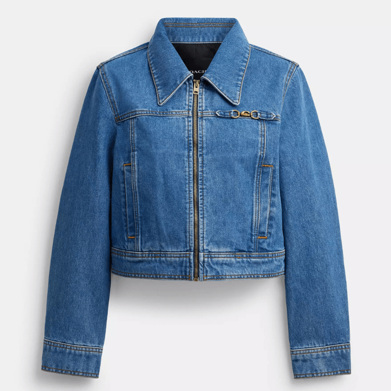 Coach Sculpted C Shrunken Denim Jacket