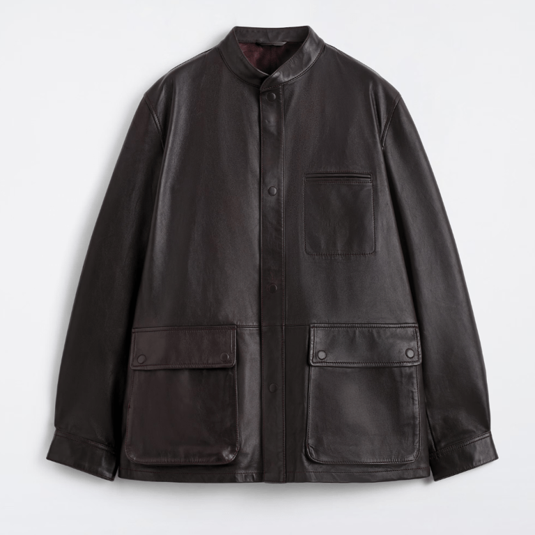 COS Burnished Nappa Leather Jacket 