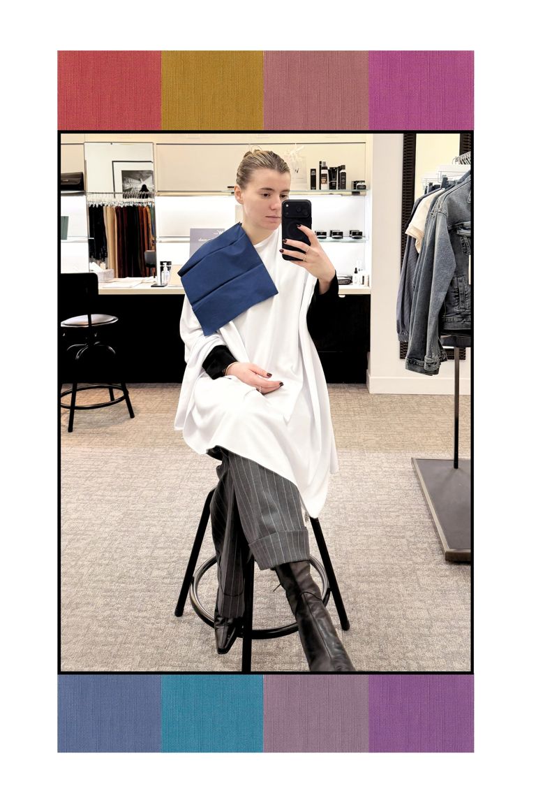 Liz Guber at a colour analysis appointment at W10