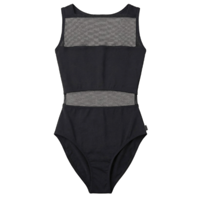 Shan Grid Mesh High-Neck One-Piece
