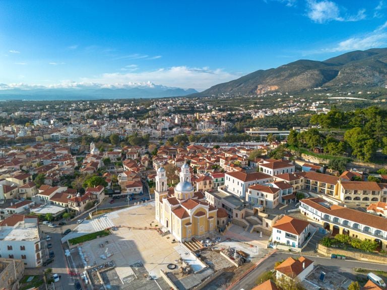 aerial view of kalamata, greece