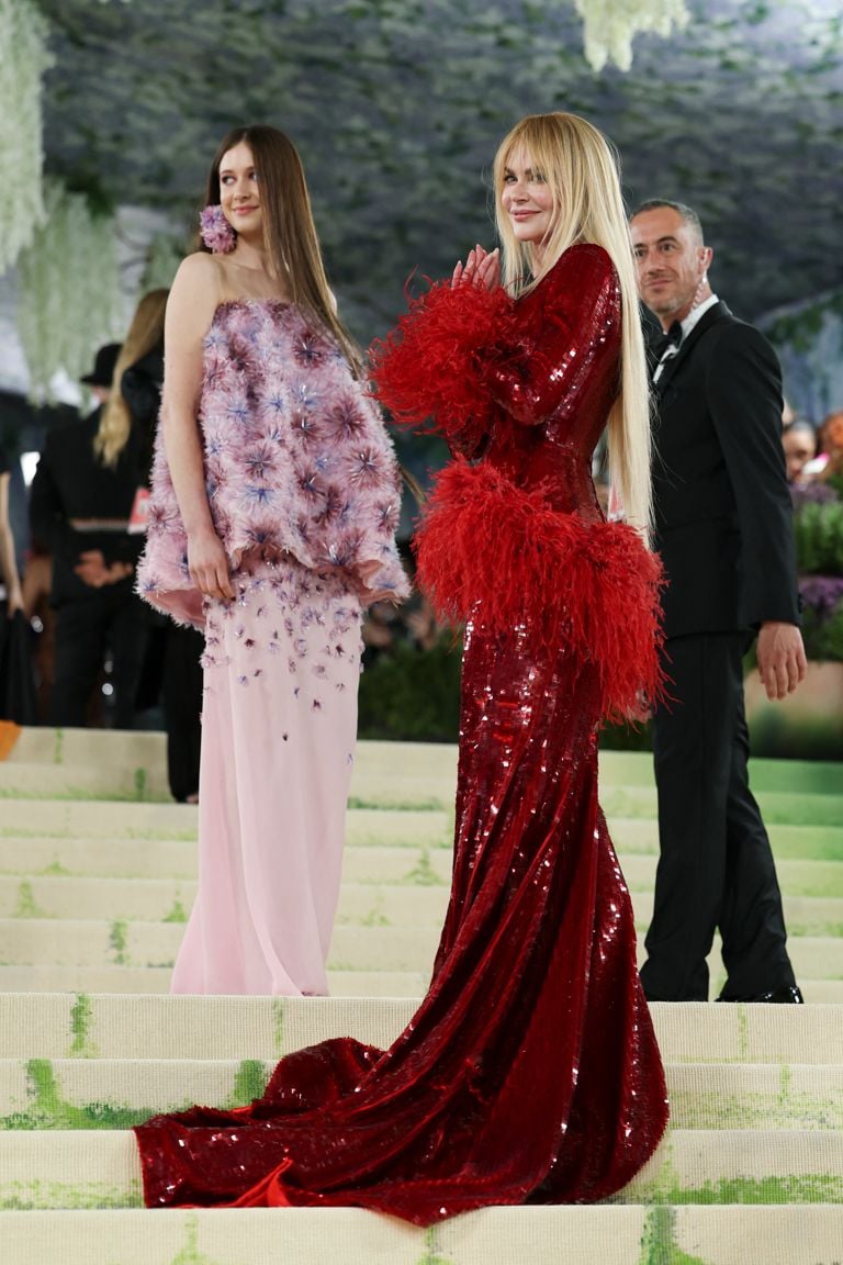 US model Sunday Rose Kidman Urban and Australian-US actress Nicole Kidman arrives for the 2026 Met Gala celebrating "Costume Art" at the Metropolitan Museum of Art on May 4, 2026, in New York. (Photo by Angela Weiss / AFP via Getty Images)