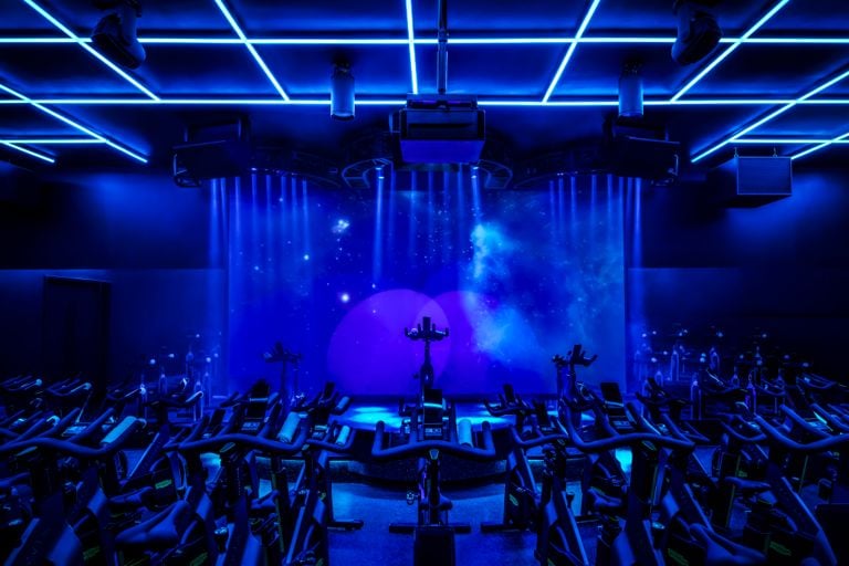 sweat and tonic spin room