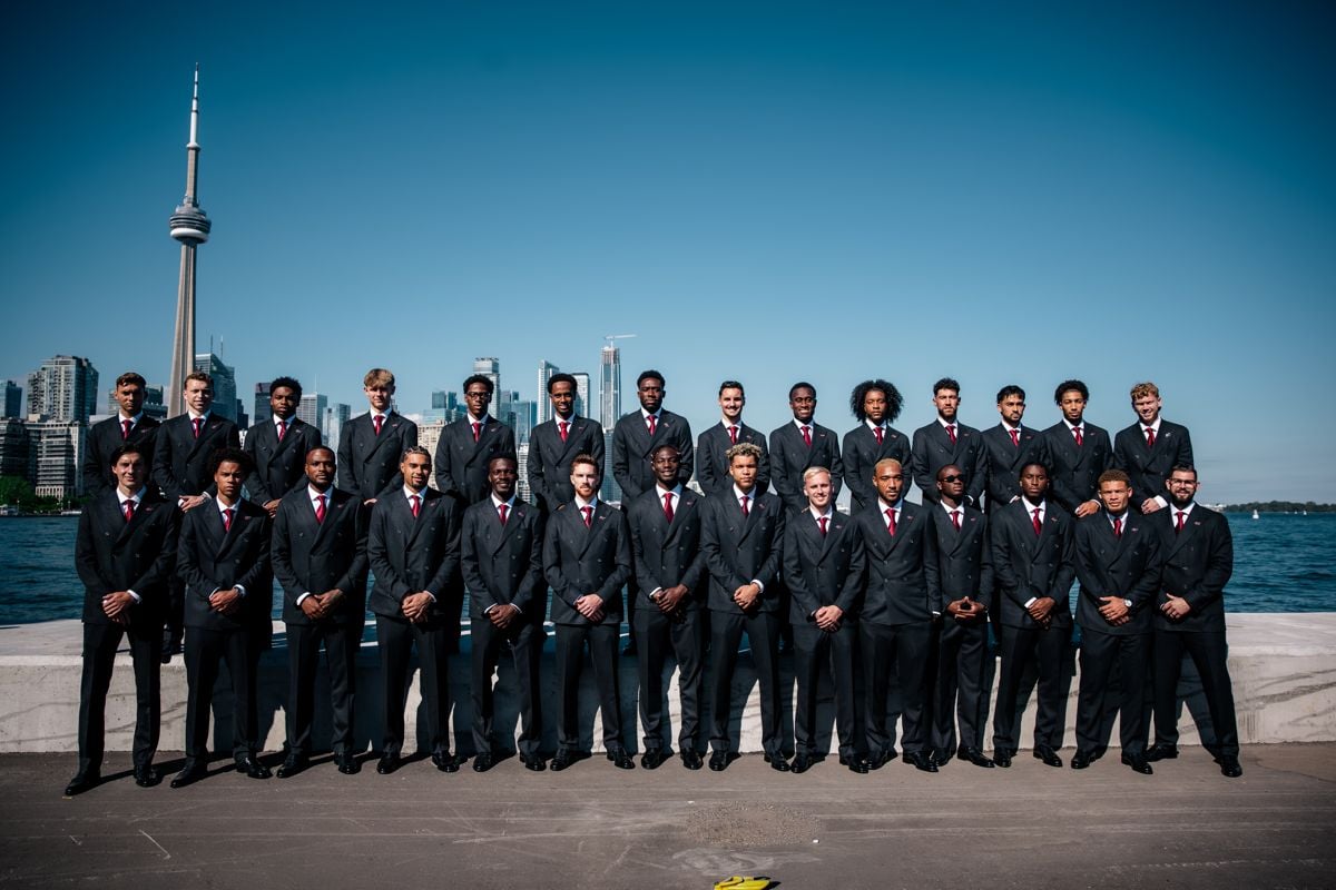 Team Canada wearing Samuelsohn