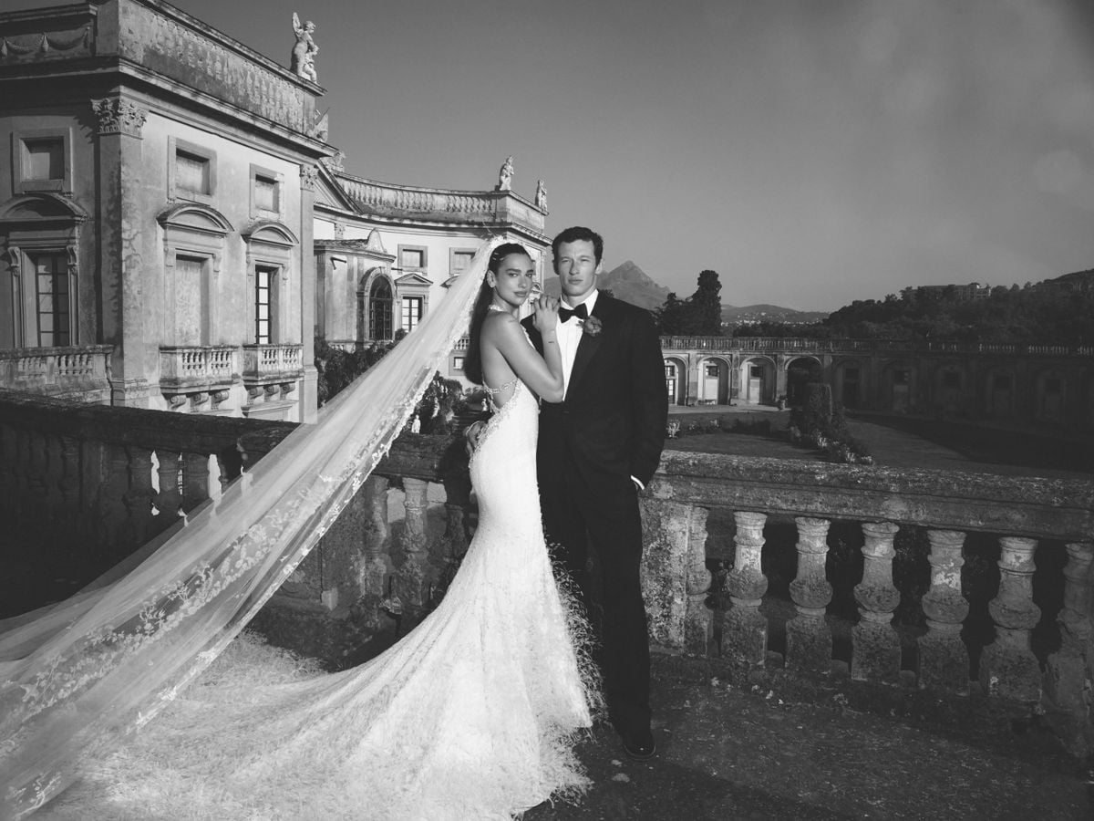 Dua Lipa Chanel wedding dress