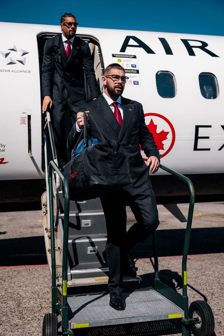 Team Canada wearing Samuelsohn