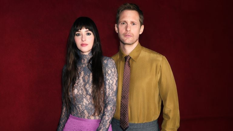 Dakota Johnson and Alexander Skarsgard for Valentino Beauty