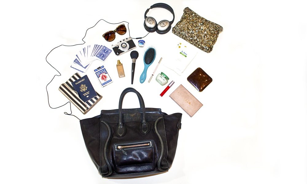 Kristin Ess The Beauty Department inside her purse