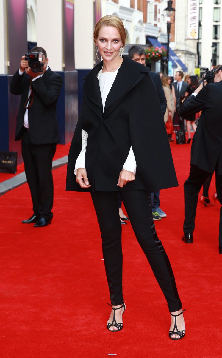 Uma Thurman Charlie Chocolate Factory premiere