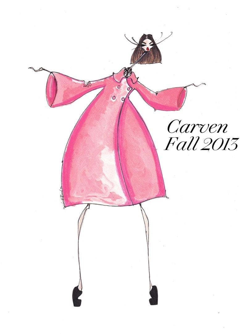 Carven Fall 2013 Illustration Jamie Lee Reardin