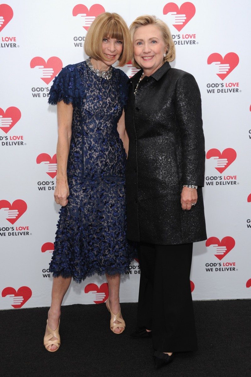 God's Love We Deliver Anna Wintour and Hilary Clinton