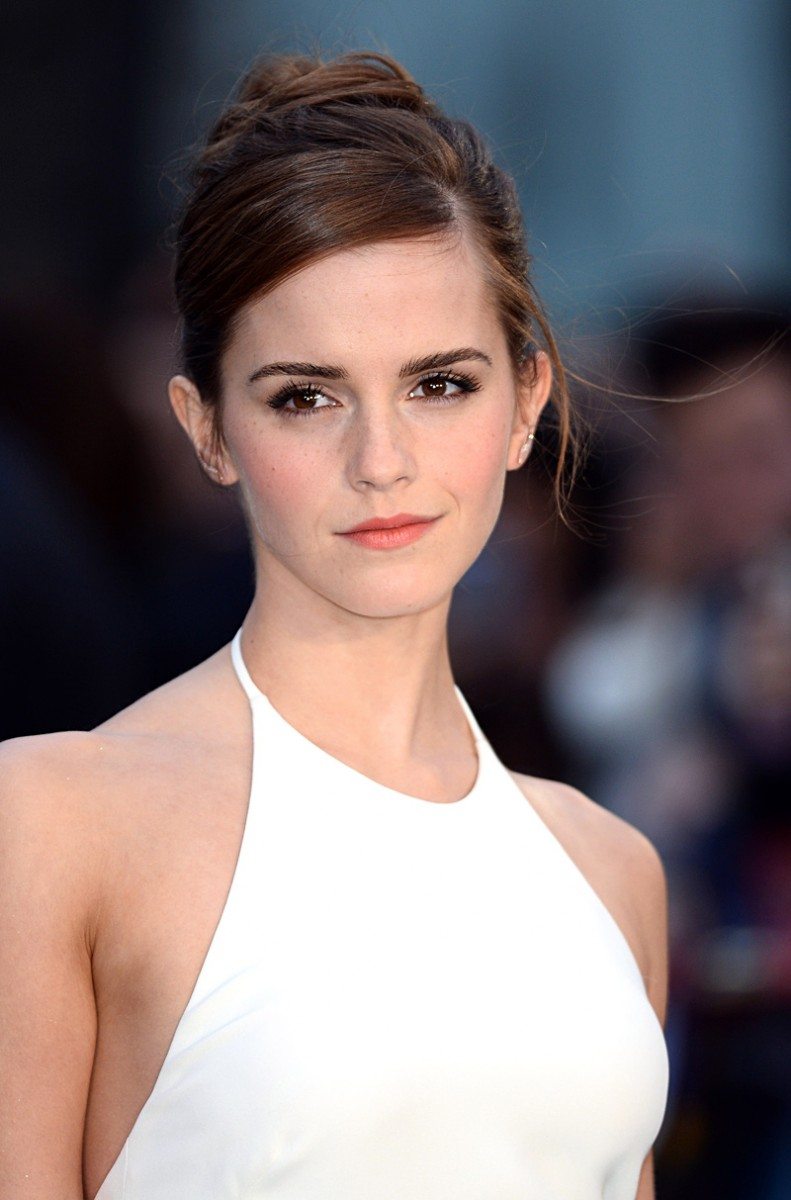celebrity top knot emma watson