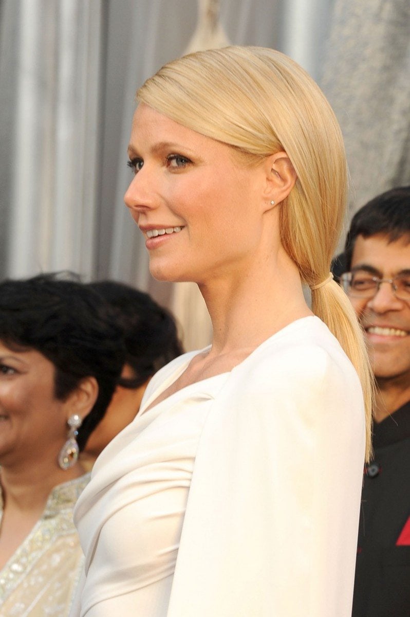 gwyneth paltrow celebrity ponytail hairstyles