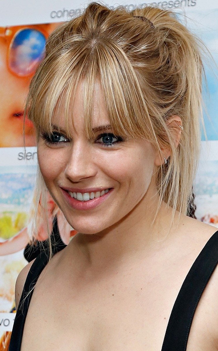 sienna miller celebrity ponytail hairstyles